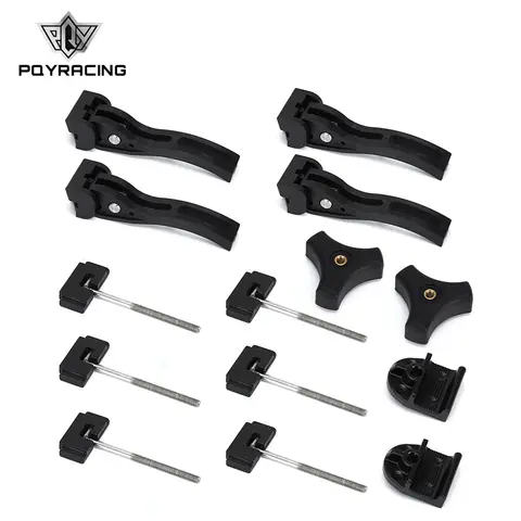 Universal อุปกรณ์เสริมเปลี่ยนชิ้นส่วนยึดสําหรับ Hard Tri-Fold Tonneau รถกระบะเตียงด้านหลังด้านหน้า CLAMP สีดํา T-Bolts