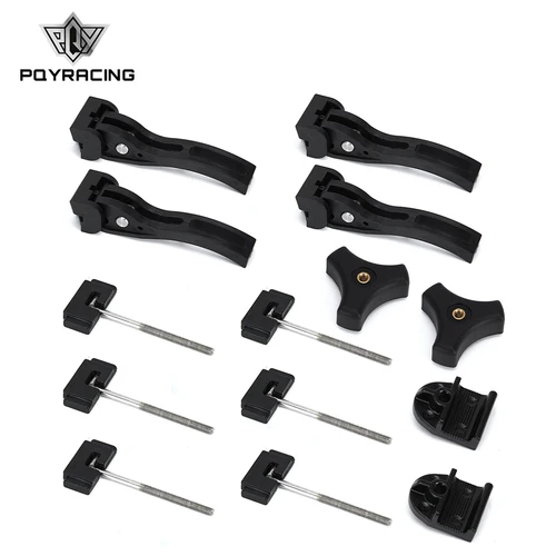 Accesorios universales, piezas de fijación de repuesto para camioneta Tonneau dura triple, cubierta de cama, abrazadera delantera trasera, pernos en T negros