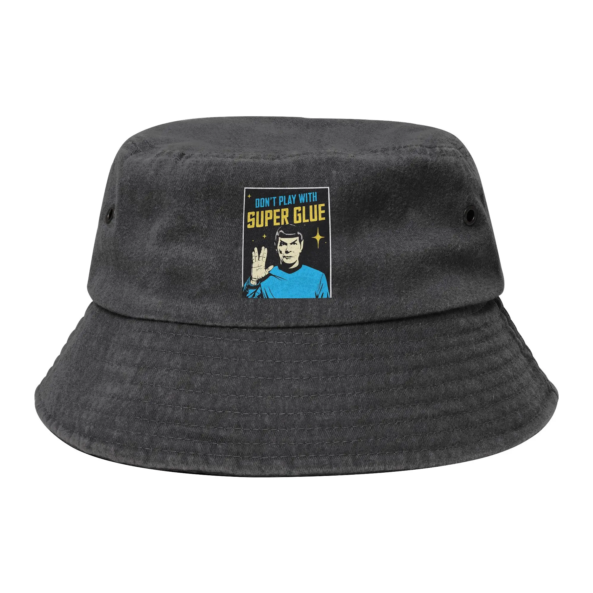 Men Women Bucket Hat Don't Play With Super Glue Stars Treks Spring Headwear Camping Fishing Cap  Bob Birthday Gift Idea