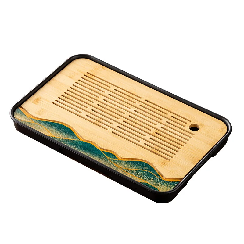 

LMM Household Simple Kung Fu Tea Set Japanese Small Tea Table Melamine Drain Tray