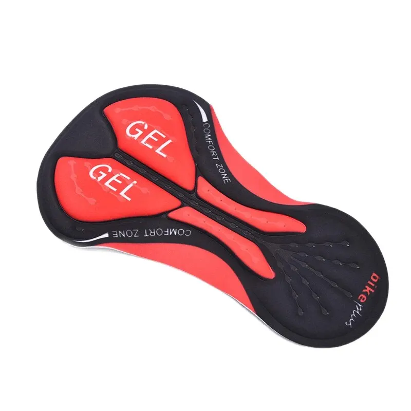Red Cycling Shorts With Shock Absorption And Breathable Silicone Seat Cushion