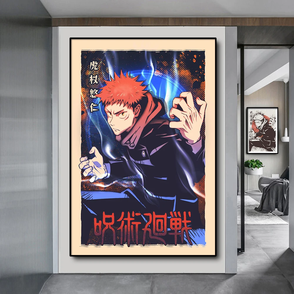 Jujutsu Kaisen Anime Canvas Painting Prints Yuji Ltadori Fuhehui Gojou Seven Seas Builders Wall Art