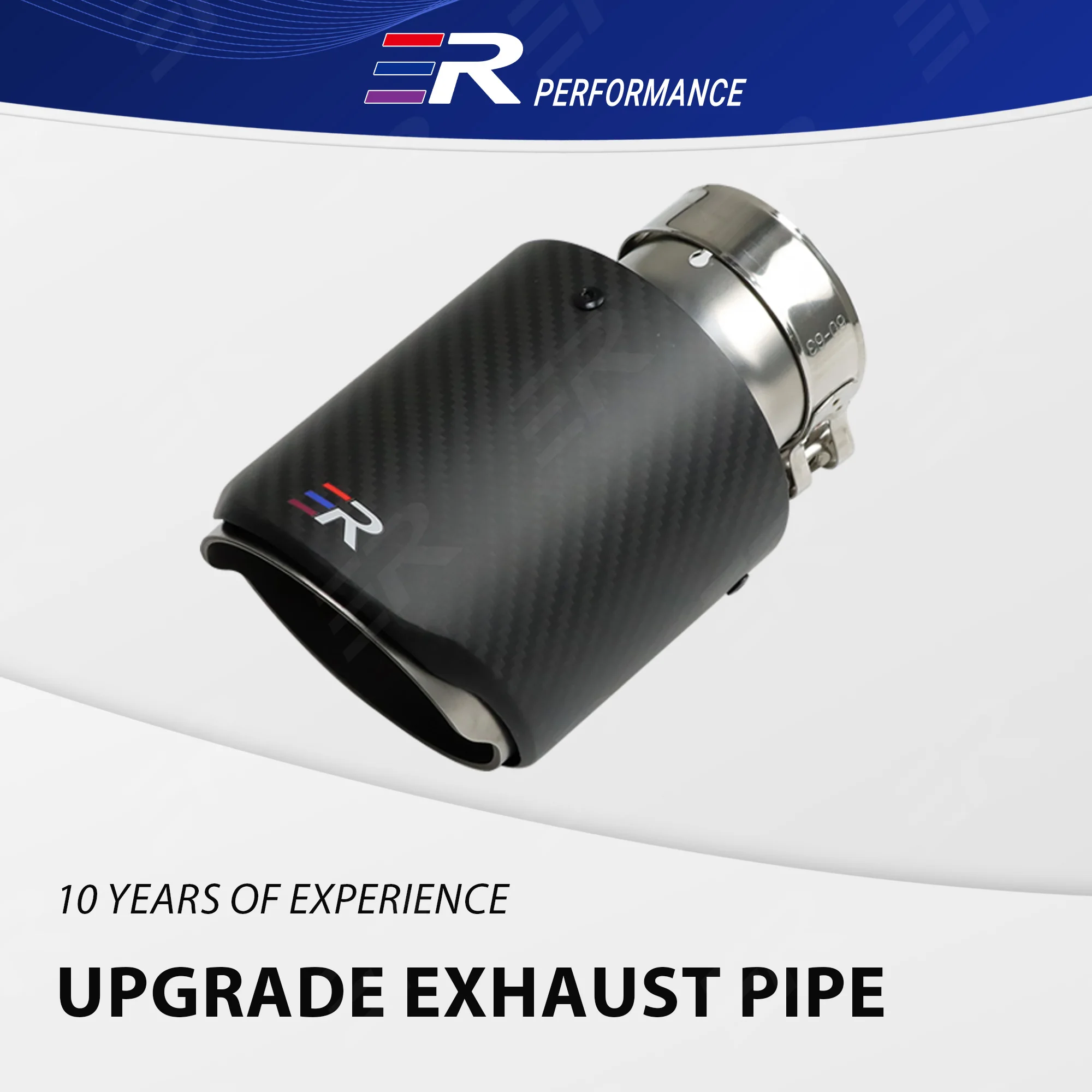 

1 piece ER Matte Carbon Fiber Exhaust Tip Universal Car Decorate Exhaust Muffler Nozzle for universal car pipe modification