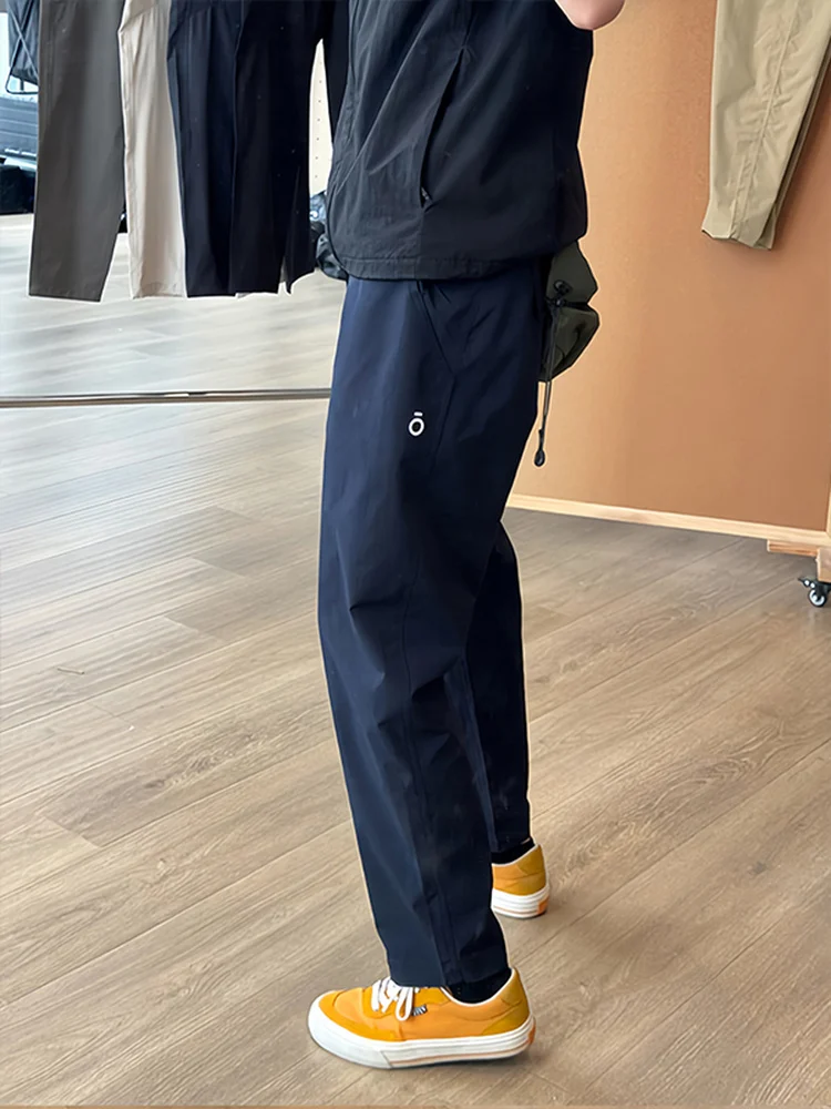 

Retro Khaki Outdoor Deconstructed Zipper Sports Casual Trousers Cycling Tee-Proof Straight Leg Soft ell Pants