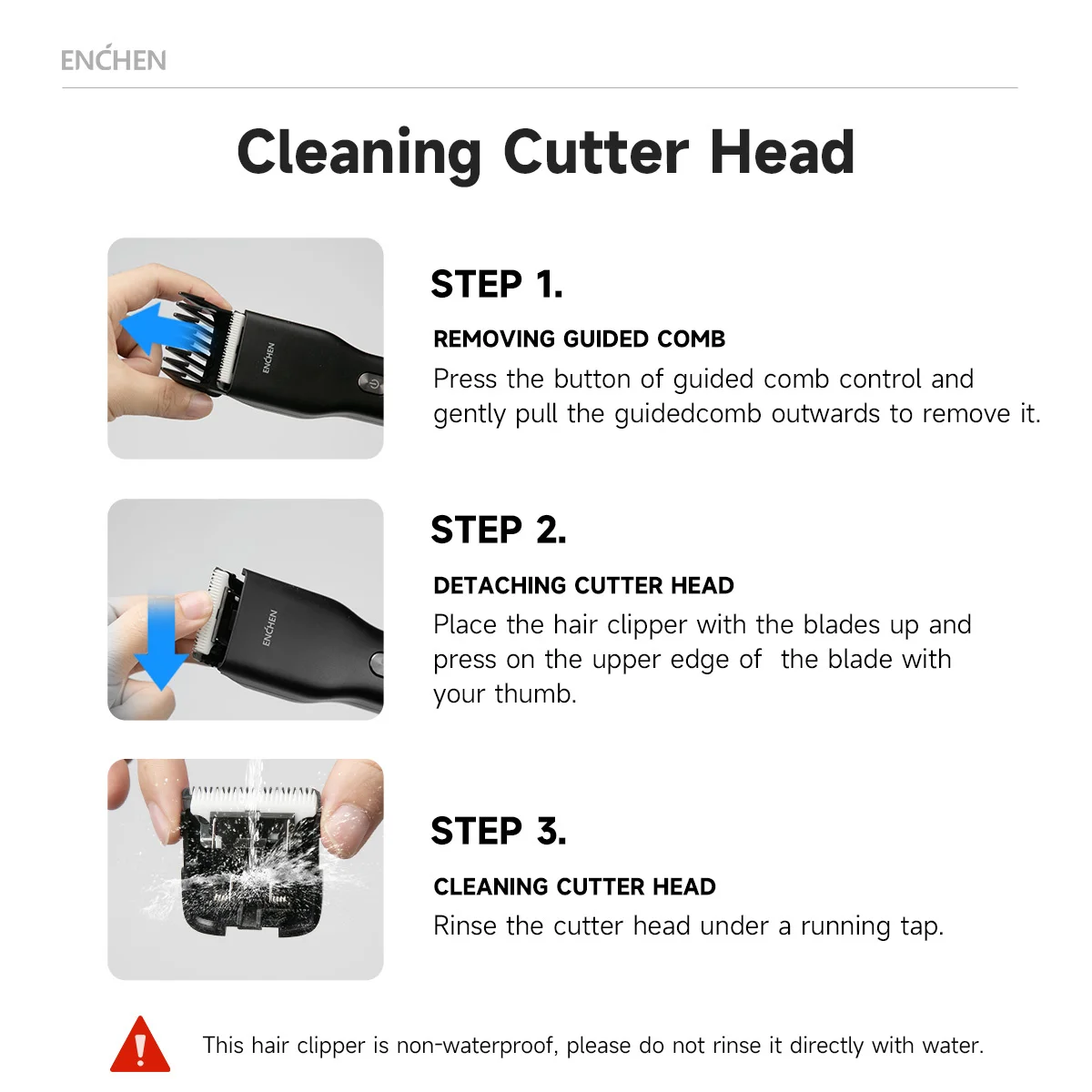 ENCHEN Boost Electric Hair Clipper Professional Cordless Fast Type-C Charging Ceramic Haircut Machine Hair Trimmer For Men Adult gallery 5