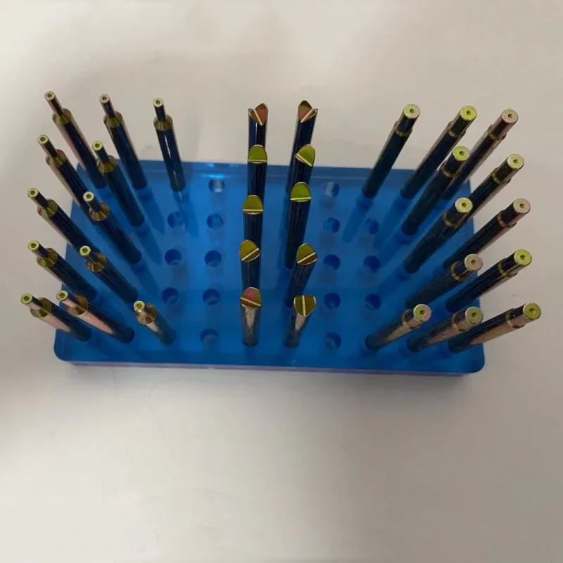 34 Piece High Precision Gemstone Measuring Stick Set Diameter 6mm Length 65mm Stone Facet Grinding Tools
