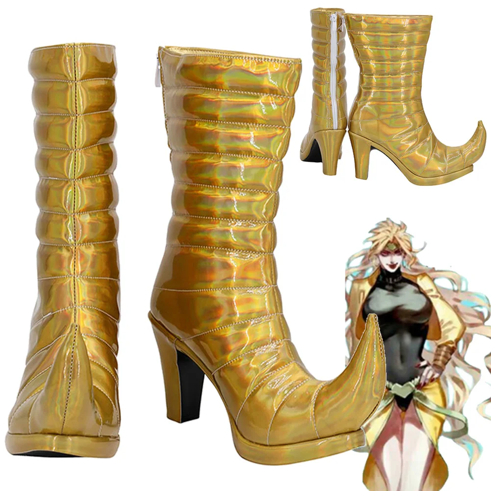 Dio Brando Women Cosplay Shoes Anime JoJo Cosplay Bizarre Adventure Fantasia Disguise For Adult Footwear Halloween Role Props