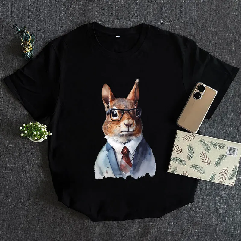 Suit Animal Fox Koala Hedgehog Tiger Cat Mr Heat Transfer Stickers DIY Iron On Transfers For Clothing Washable Stickers