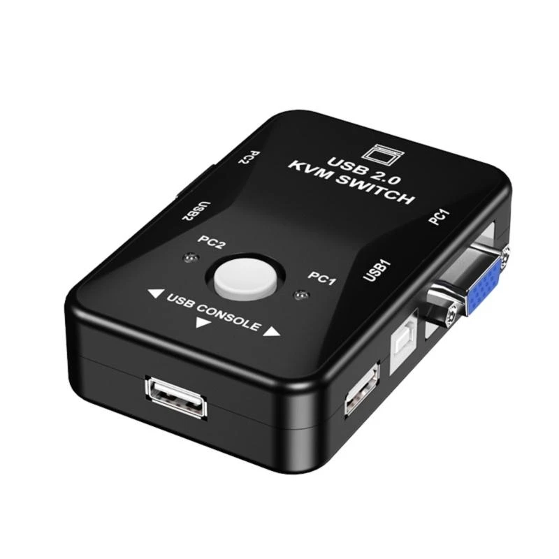Durabilidade USB2.0 KVM Switcher 1080p VGA Splitter para uso flexível computador