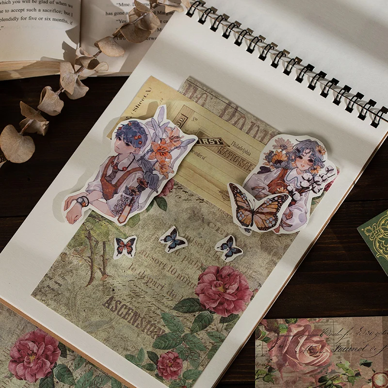 6pcs/Lot  Yuxian Material Paper Jersey Morning Glory Series