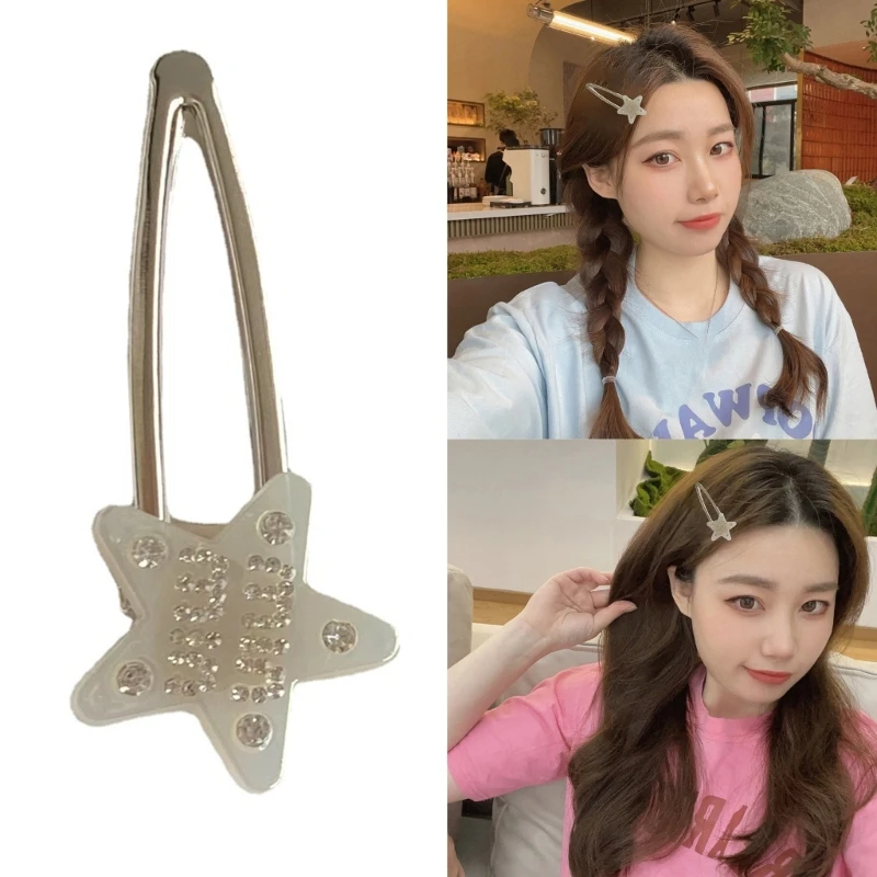 Star Duckbill Hair Clip Spring Summer Headwear for Woman Girls Taking Photo Shopping Travel Non-slip Dropship