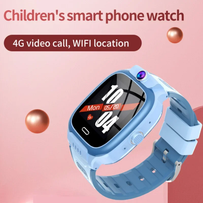 Children's Phone Watch 4G Video Call Ultra Long Life WiFi+LBS Security Positioning Waterproof Eye Protection Student Smartwatch