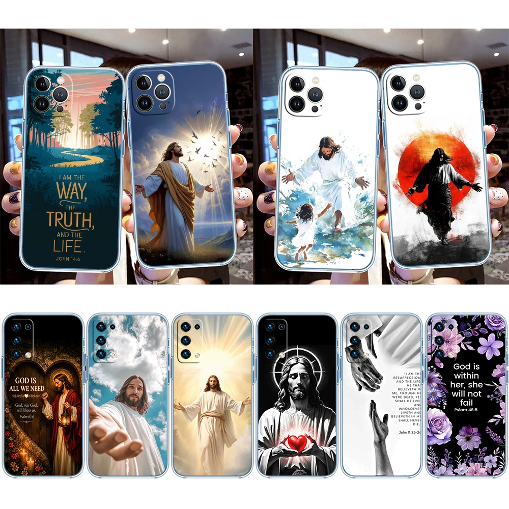 Funda transparente para teléfo - Phone Cases Jesus reseña y precio