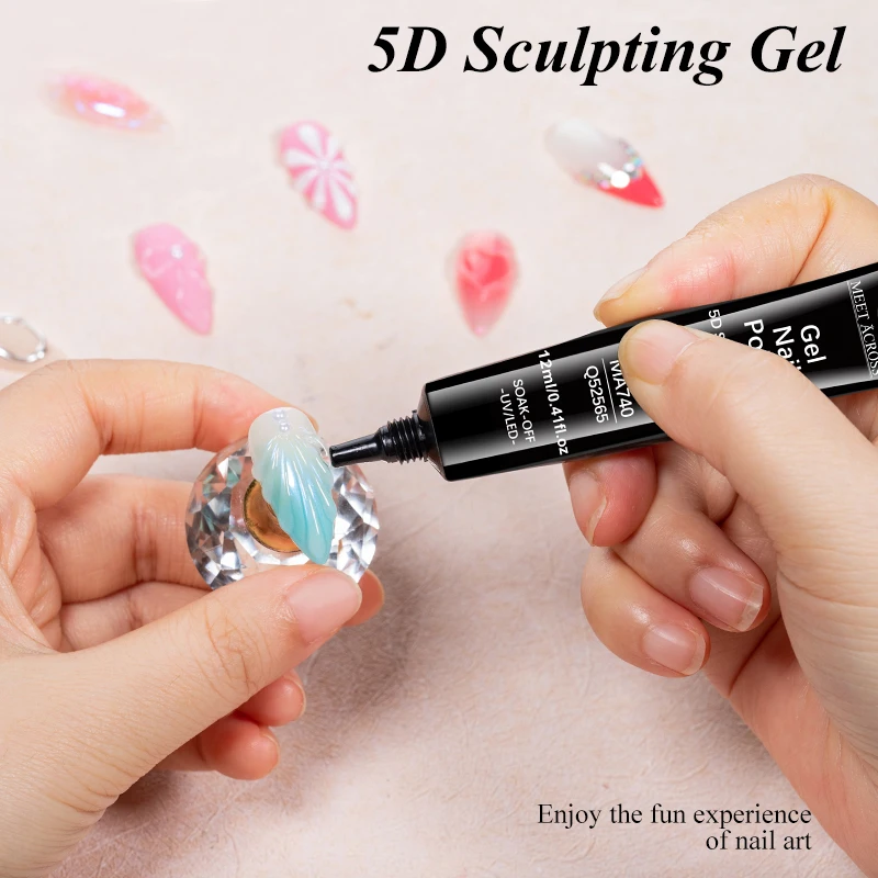 1/2/3pcs 12ml 5D Sculpting Gel Polish Nail Art Modeling Gel Waterproof Sculpting gel Nail Art 3D Design Gel for Carvings & Shape image 4