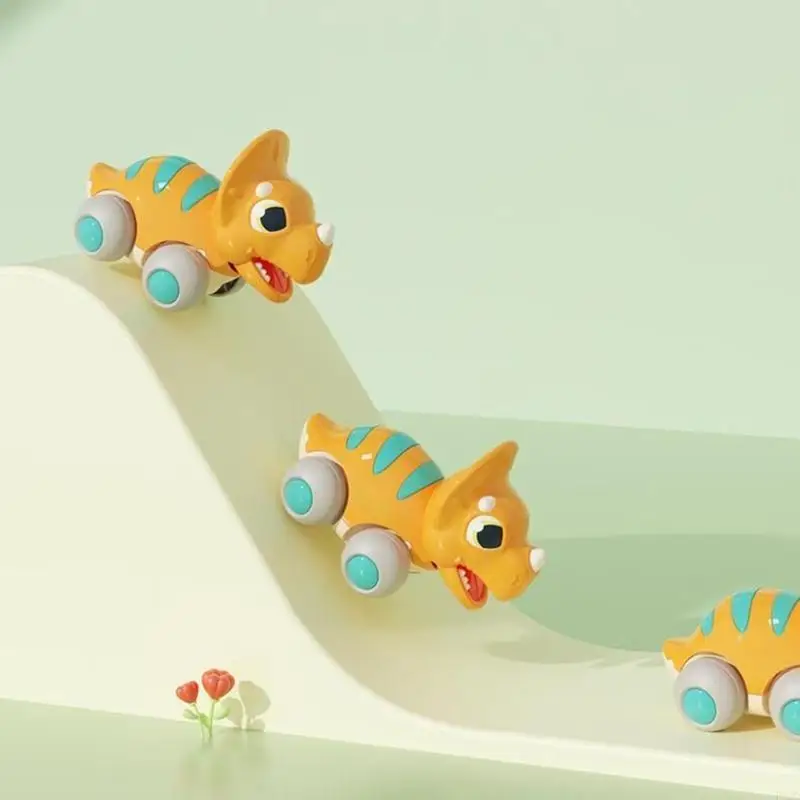 F62D Animal Cartoon Dinosaur Toy Pull Back Car Toy for Kids Gift Boy