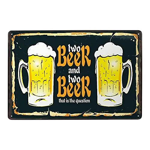 

Worldwood Beer Bar Wall Decor,Vintage Novelty Tin Sign for Cafe Bar Pub Kitchen Bedroom Art Wall Decoration,Gift for Men ‘