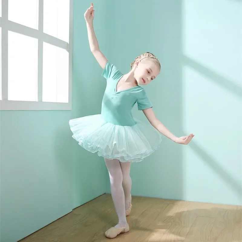 Mädchen Ballett Kleid Kinder Ausbildung Rock Kinder Kostüm Trikot Für Gymnastik Tutu Klassischen Tanz Kleidung Kurze Lange Hülse