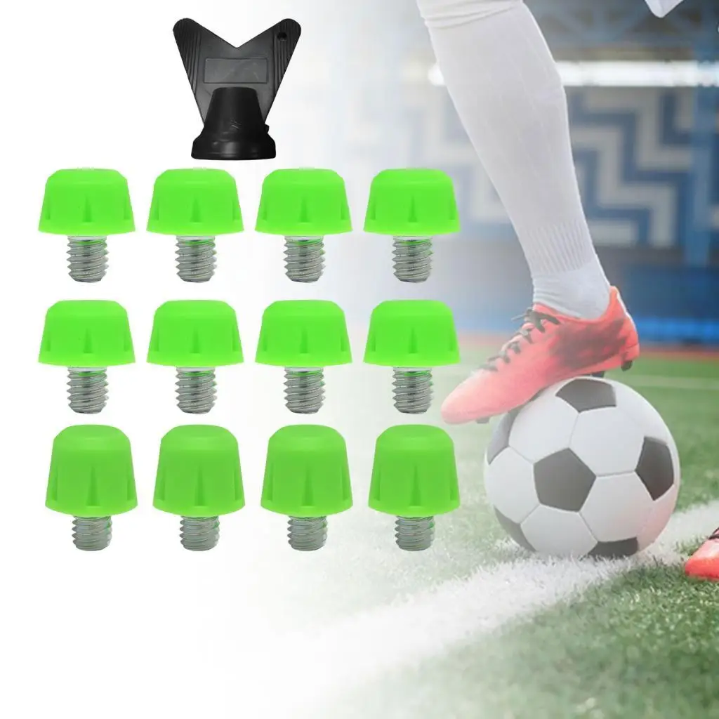

12Pcs Football Shoe Spikes Rugby Shoes Studs Comfortable Thread Screw 6mm Slip Player Soccer Studs for Outdoor Sports