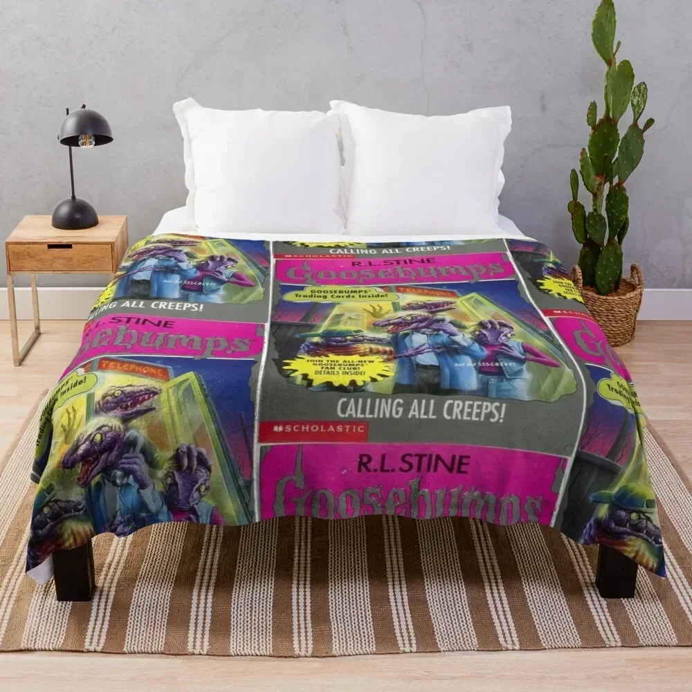

Goosebumps Throw Blanket Sofa Quilt anime Hairy Thermals For Travel Blankets