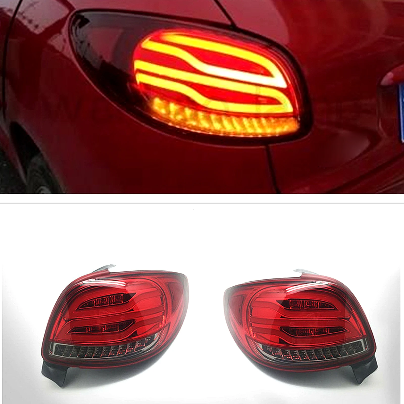 

LED Taillights Rear Lamp For Peugeot 206 1998 1999 2000 2001 2002 2003 2004 2005 2006 2007-2010 Tail Lights Dark Red Taillamp