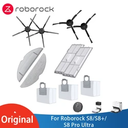 Original Roborock S8 Pro Ultra Accessories Side Brush Filter Mop Choth Dust Bags For Roborock S8/S8+ Vacuum Cleaner Spare Parts