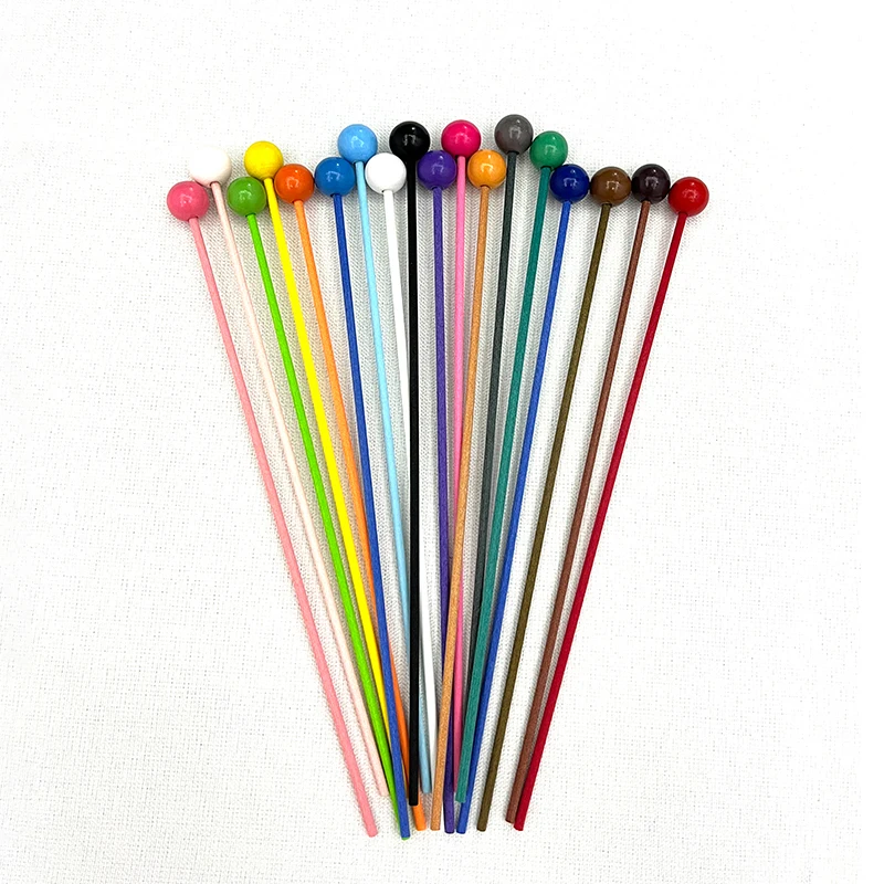 100pcs/lot Colored Wood Ball Sticks For Home Fragrance Reed Diffuser Aromatherapy Rattan Sticks Reed Sticks DIY Home Decoration