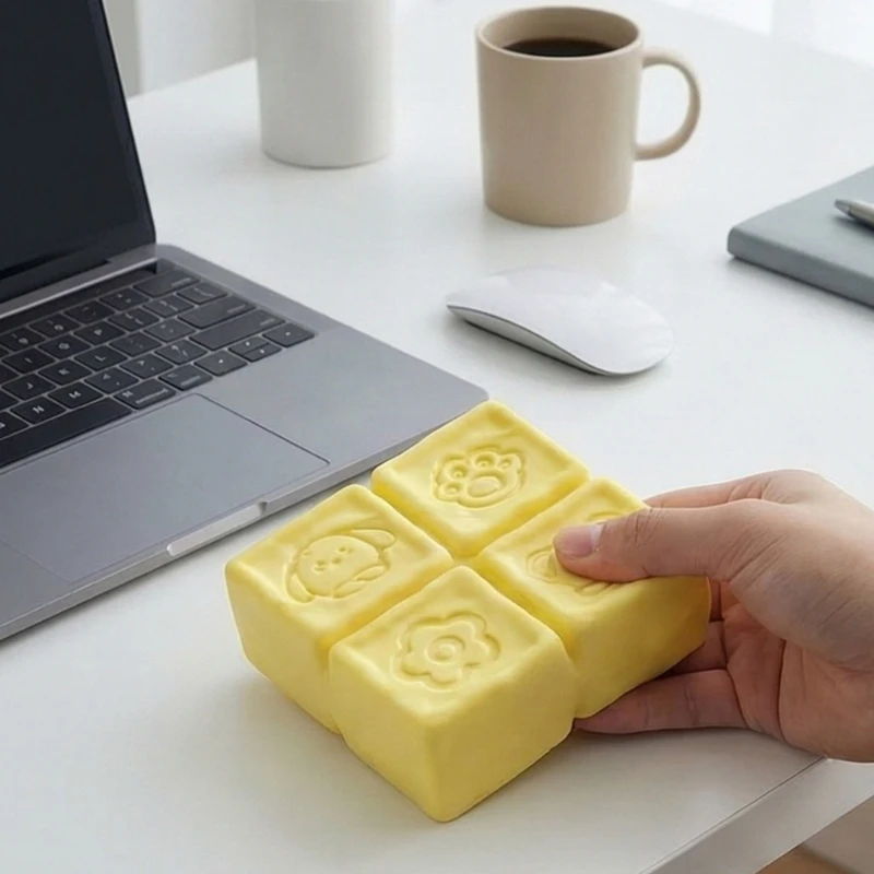 Macio lento subindo alívio do estresse squeeze brinquedo bloco leite para adultos e crianças seguro descompressão brinquedo