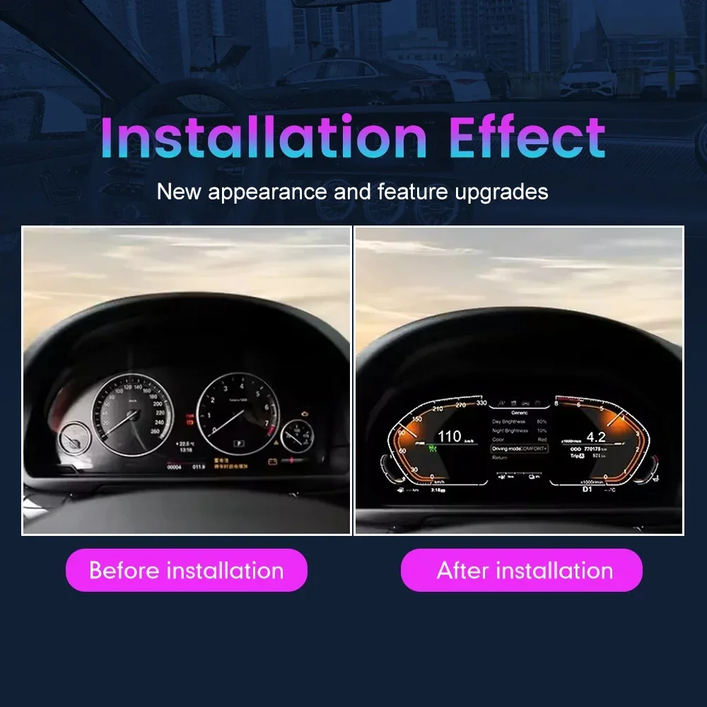 LCD Digital Instrument Cluster For BMW 5 6 7 Series F01 F02 F03 F06 F10 Speedometer Virtual Instrument Panel Cockpit Dashboard