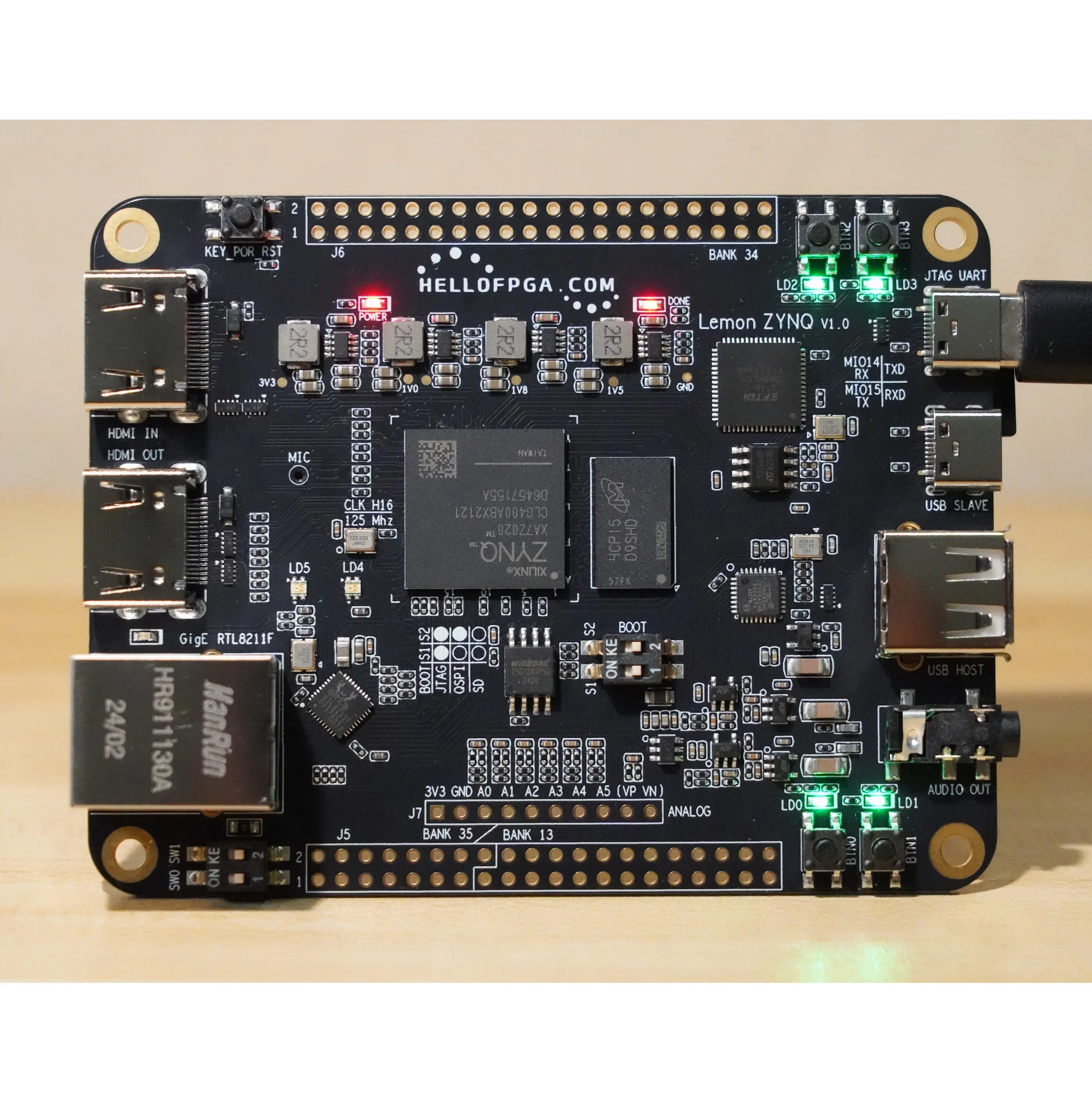(Can Run PYNQ Image) ZYNQ 7020 FPGA Minimum System Development Board Lemon ZYNQ XC7Z020-CLG484