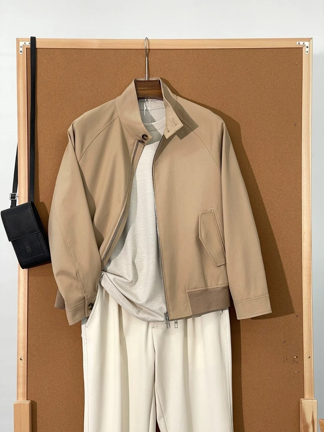 

Harringtoon повседневная мужская куртка с воротником-стойкой, дизайнерская роскошная верхняя одежда для бизнеса и отдыха для среднего возраста, осенне-зимняя мода