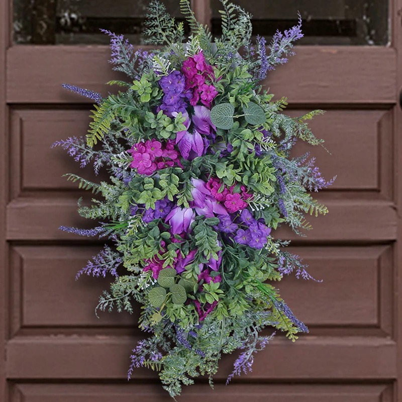 Kunstmatige lentekrans Decor Krans Woondecoratie Lentekrans Bloemenkrans Bloemen Lente Kunstmatige kransen