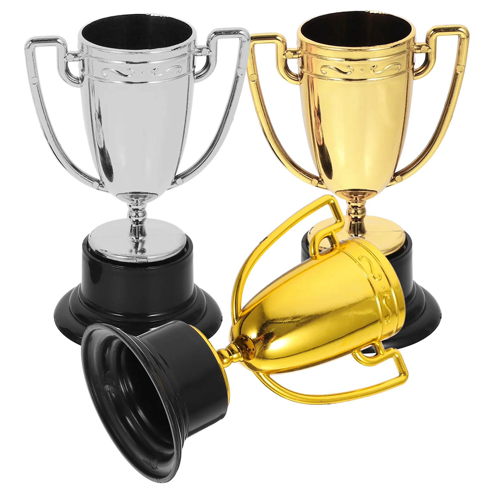 

3 Pcs Sports Trophies Toys Lovely Plastic Trophy Miniature Small Party Simulated Decor Child Reward Exquisite