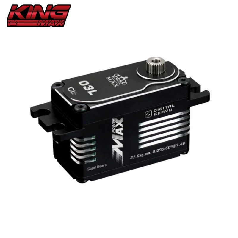 

KINGMAX CLS03L 64g 30kg.cm@7.4V Waterproof Steel Gear Digital Low Profile Servo for Climbing Bigfoot Cart