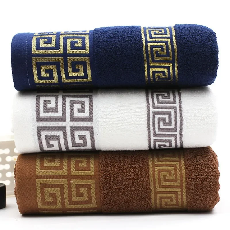 Pure Cotton Towel 70x140cm Embroidered Towels  For Adults Quick-Dry Thicken Soft Face Towels Absorbent