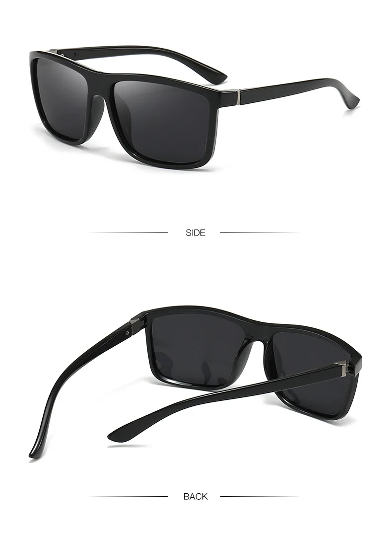  Trendige quadratische getönte Lesesonnenbrille für Herren und Damen, schwarz, verschreibungspflichtige Presbyopie-Brille, Outdoor-Sonnenbrille, Leser – Detail 9