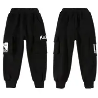Children's Spring and Autumn Pants Boys' Fashion Work Pants 2024 New Middle and Big Boys' Leisure Sports Pants 3-11Y 5