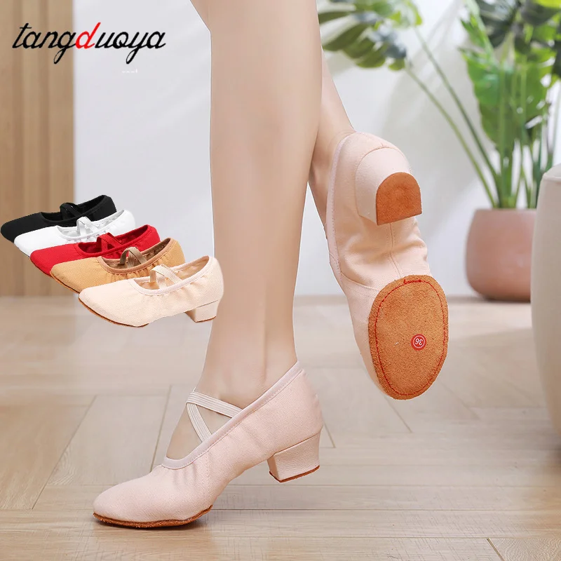 Ballet Dance Shoes Women Teacher Stage Training Shoes Soft Sole Slippers Yoga Practice Shoes Girls Jazz Dancing Shoes