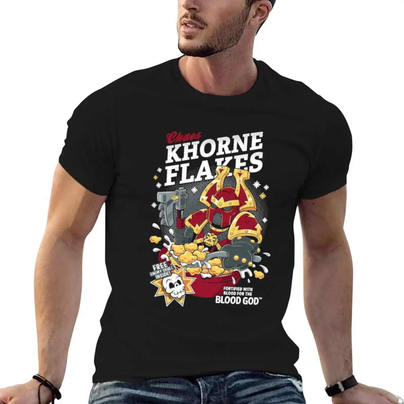 

Flakes t cotton man 100% tshirt \t high luxury T-Shirt shirts quality brand Chaos Khorne