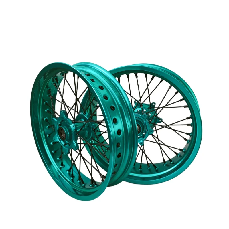 Versatile 173.5 175.0 Supermoto Wheels for [Model] Anodized Aluminum Alloy Rims Hub Spoke Wheel Set Dirt Bike Parts Kit