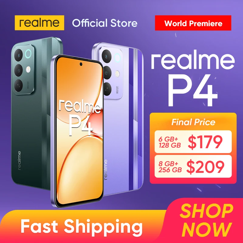 [New Launch] Smartphone realme P4 7000mAh Battery 45W Charge 6GB+128GB 8GB+256GB