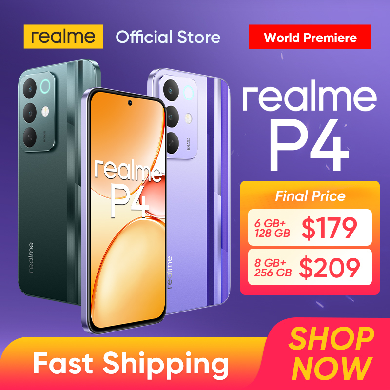  Smartphone realme P4 7000mAh Battery 45W Charge 6GB+128GB 8GB+256GB 