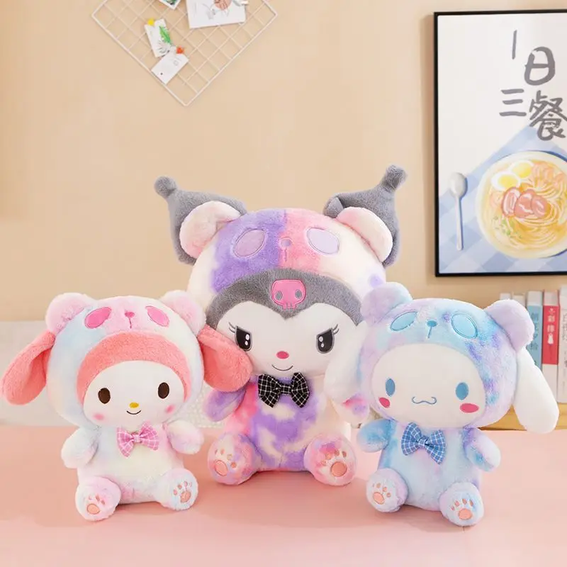 

Sanrio Kuromi Tie-Dye Plush & My Melody Cinnamoroll Stuffed Doll, Kawaii Character Doll Collection, Cute Birthday Gift for Girls