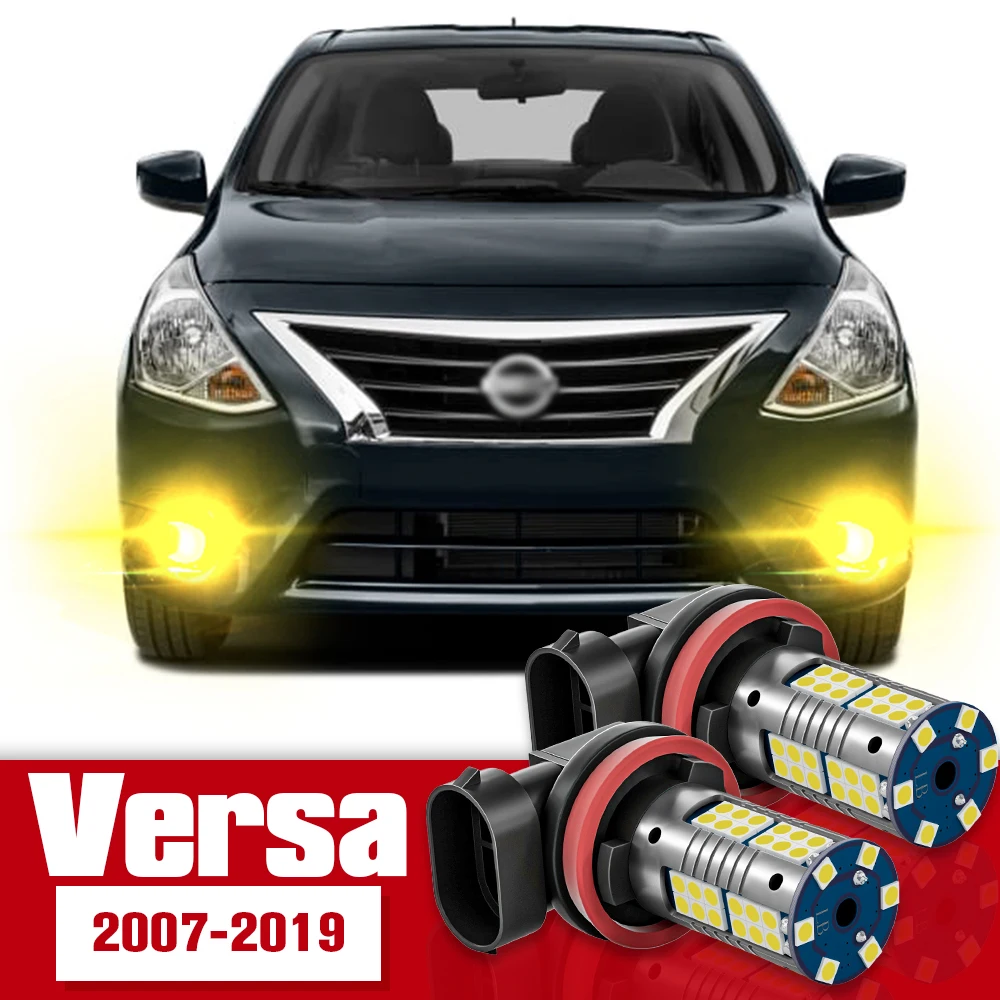 

2pcs Front Fog Light Accessories LED Bulb Lamp For Nissan Versa 2007-2019 2008 2009 2010 2011 2012 2013 2014 2015 2016 2017 2018