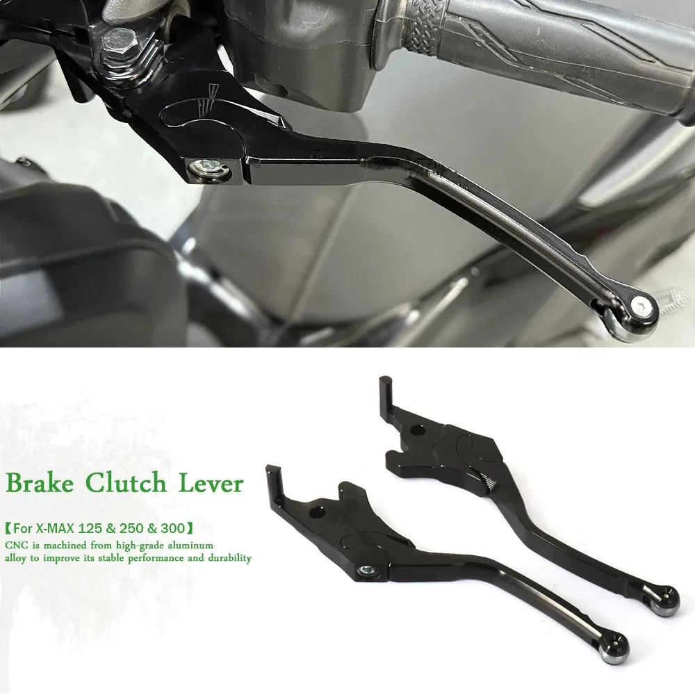 

Motorcycle Black/Silver Brake Clutch Levers Accessories For Yamaha X-MAX125 X-MAX250 X-MAX300 XMAX 125 250 300