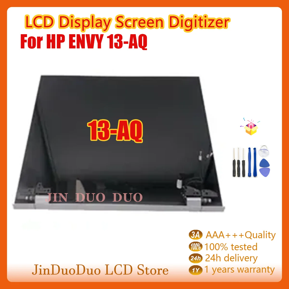 

13.3"Original For HP ENVY 13-AQ LCD Display Screen Digitizer For HP Envy 13-AQ Hinge Full Upper Replacement 13T-AQ000 13T-AQ100