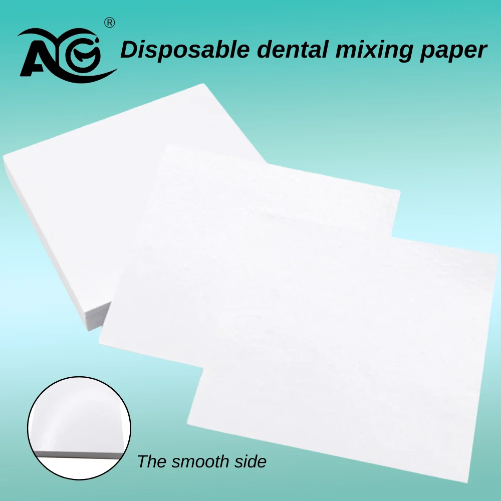 AG 50 Sheets/Pad Disposable dental mixing paper Lab Denture Laboratory Disposable Cement Powder 5.1*5.1cm (2x2 inch)