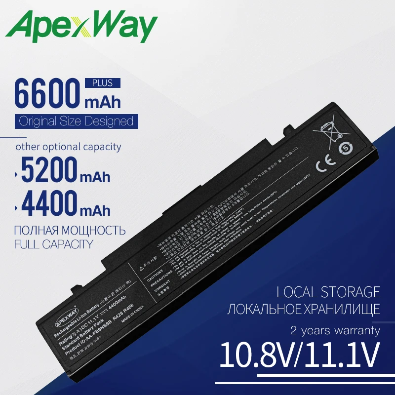 

Apexway AA-PB9NC6B Laptop Battery for SAMSUNG NP305E5A NP300E5V NP300V5A NP300E5A NP300E5C R525 R730 AA-PB9NS6B R540 R530 R428