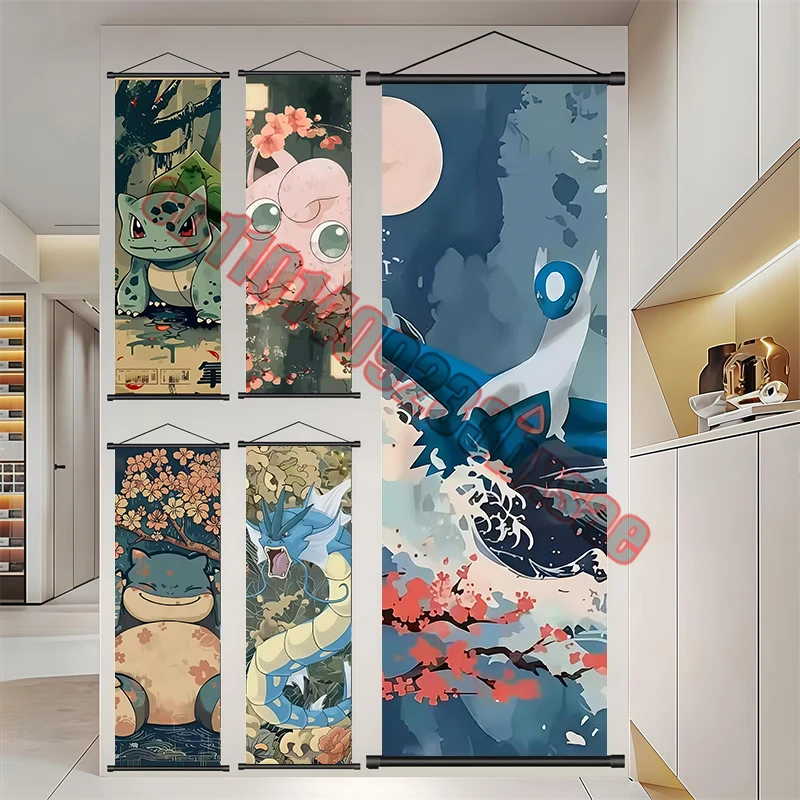 

Classic Anime Pokemon Bulbasaur, Charizard, Psyduck, Rayquaza, Charmander High Quality Reel Drawings Suitable for Bedroom Decor