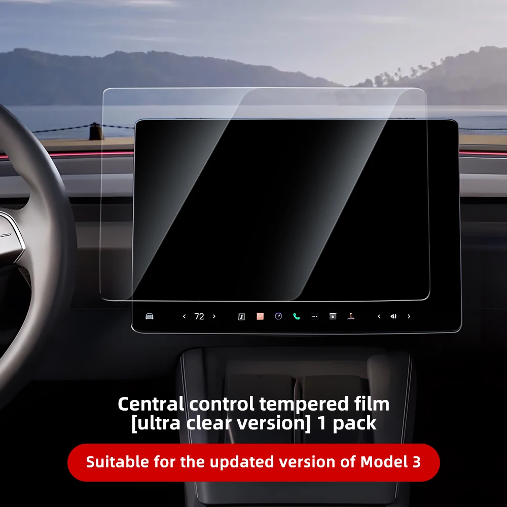 Película protectora de vidrio templado YZ para el nuevo Tesla Model 3 Highland 2024, película protectora de pantalla táctil de Control central de la