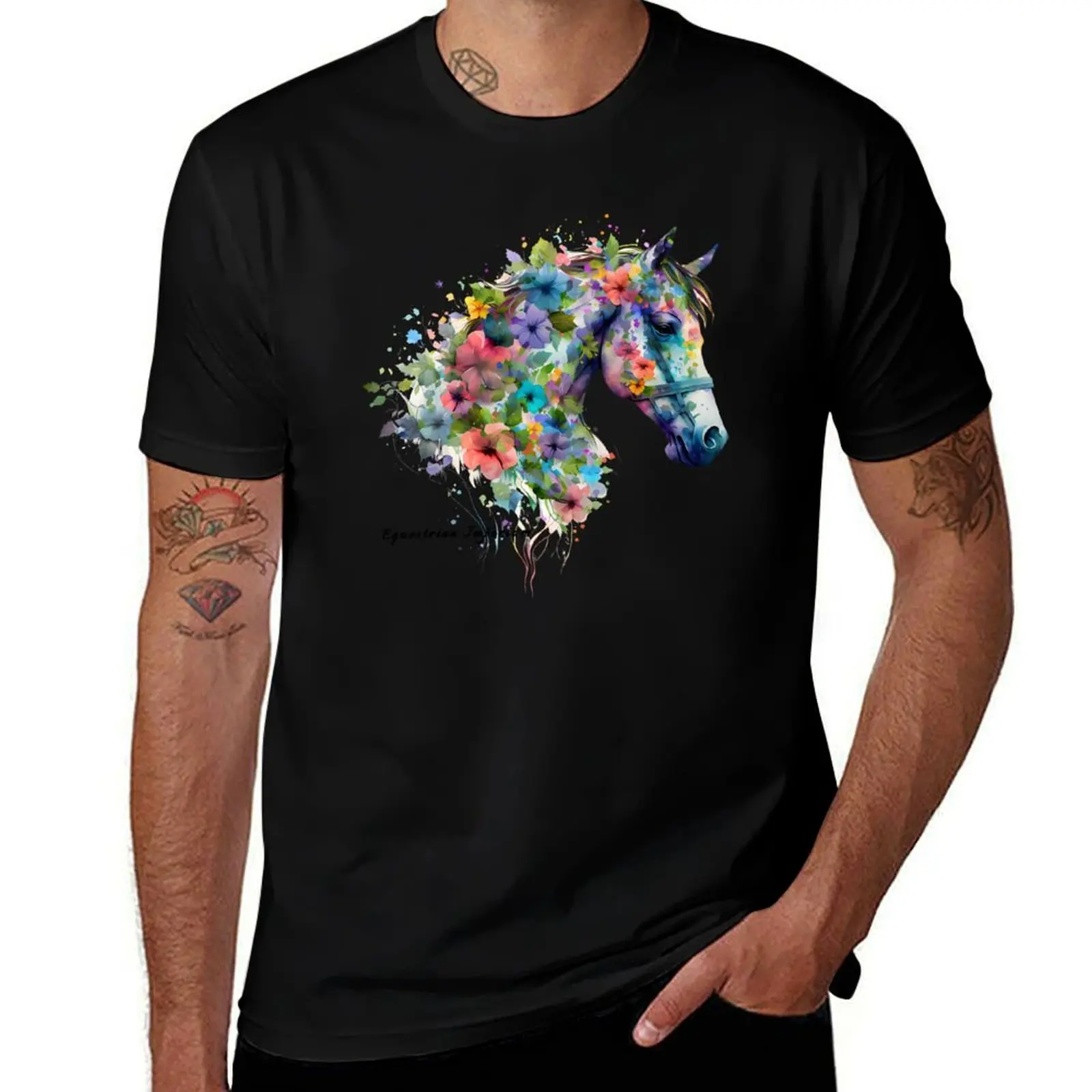 Flower Equine Harmony - Flower Horse T-Shirt t shirt for man T-Shirt